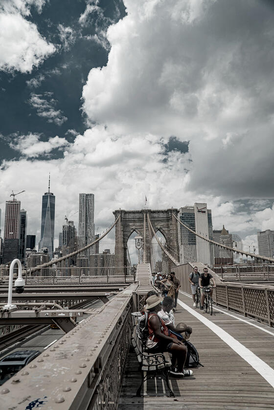 Taking a Break, Brooklyn Bridge
